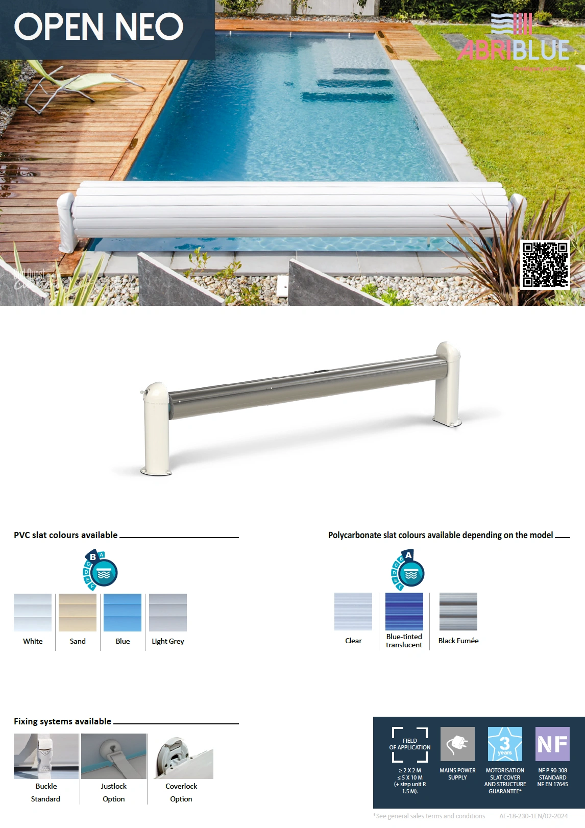 Learn more about OPEN Néo motorized pool cover